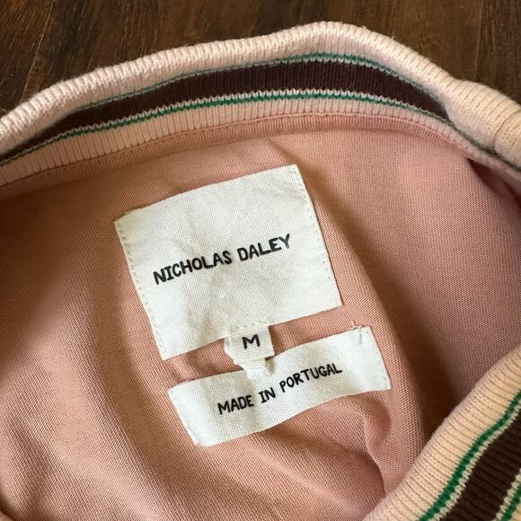 NICHOLAS DALEY Crew Neck T-Shirt Apricot Calypso Graphic SS Tee Cotton - Picture 7 of 9